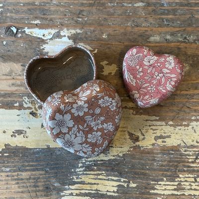 Metal heart box.
