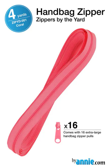 Hovedbilde Zippers by the Yard. Coral
