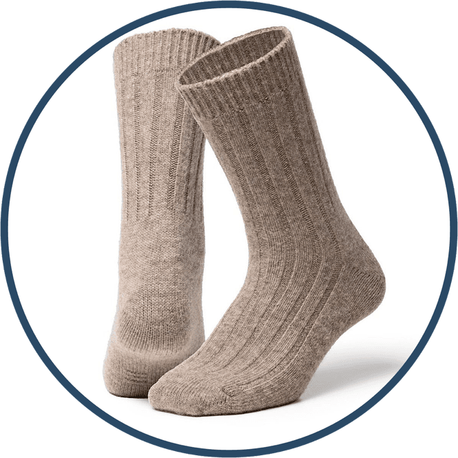 Hovedbilde Oims Wool Sock- Natural Brown